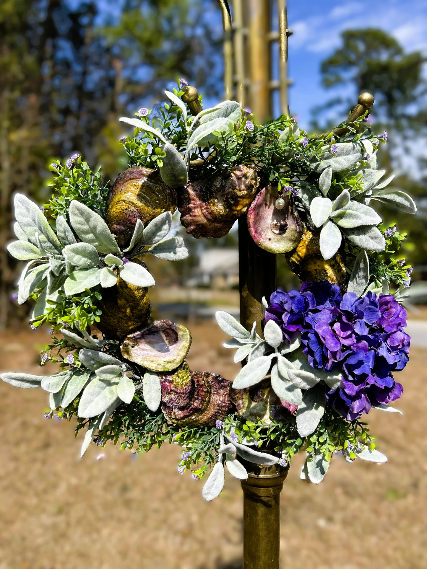 LAMBS EAR OYSTER WREATH