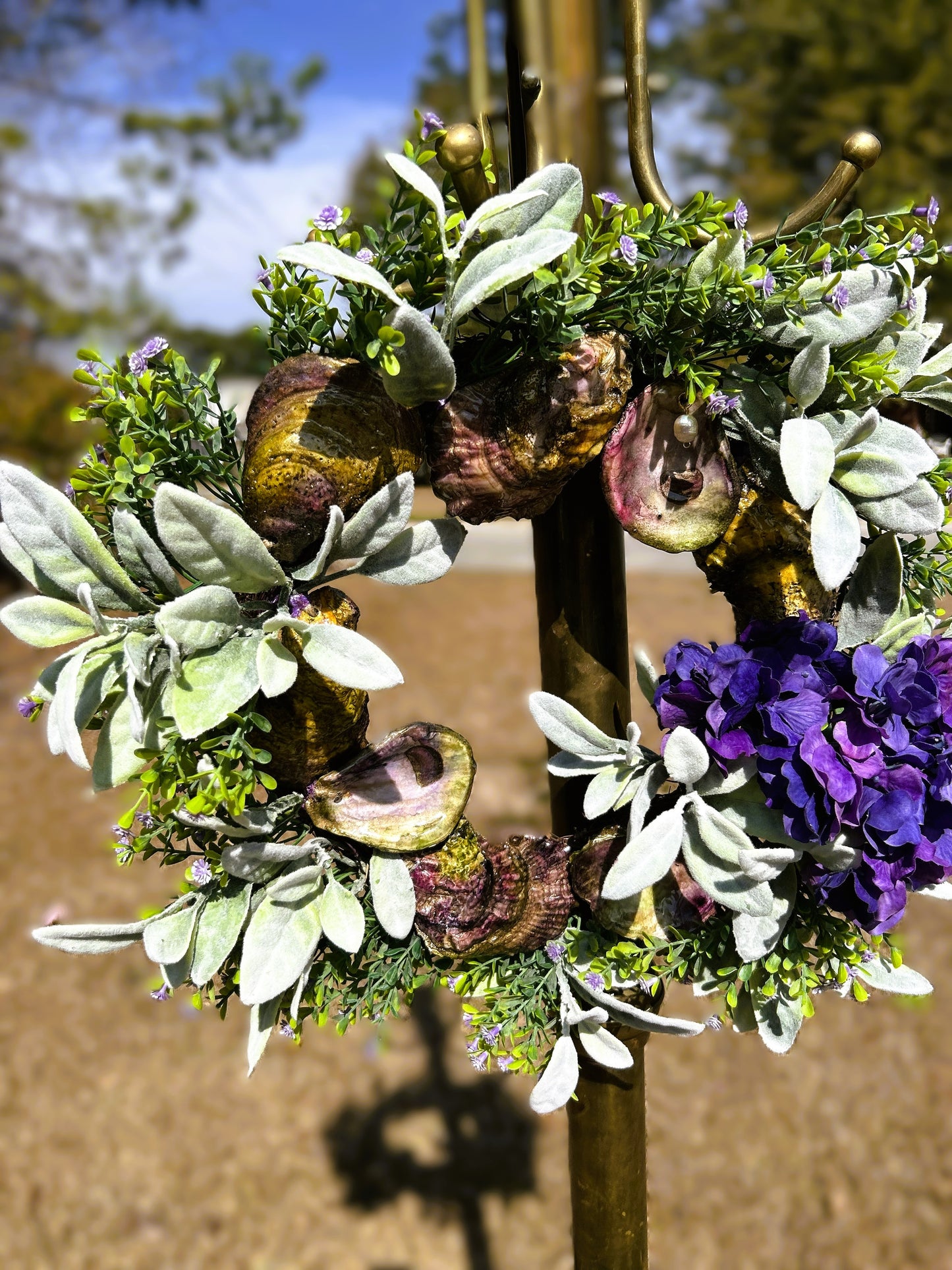 LAMBS EAR OYSTER WREATH