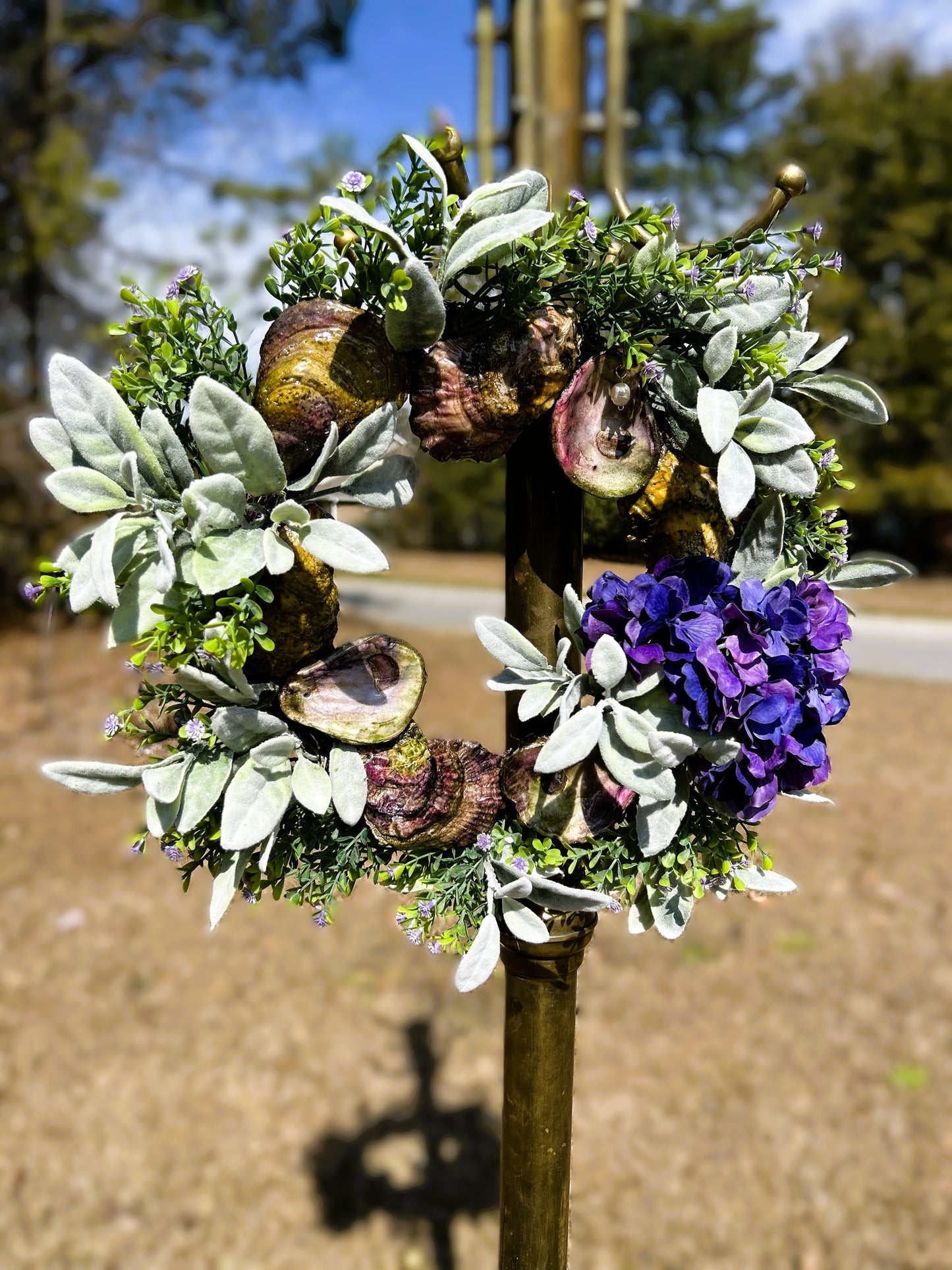 LAMBS EAR OYSTER WREATH
